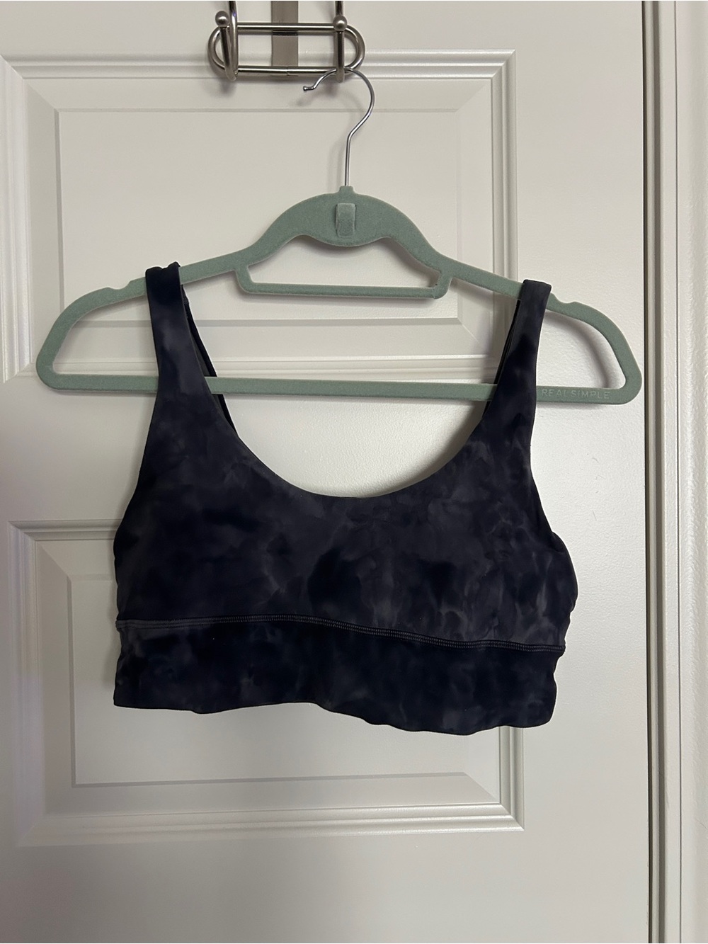 Lululemon Women's Black Tie-Dye/Grey reversible Sports Bra - Unbranded